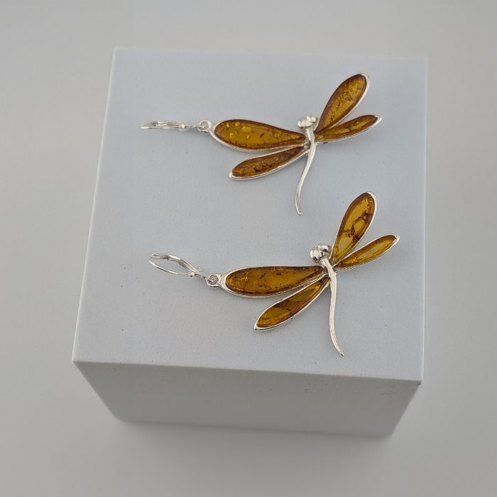 Fiery Devotion Dragonfly Earrings