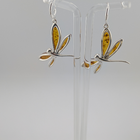 Fiery Devotion Dragonfly Earrings